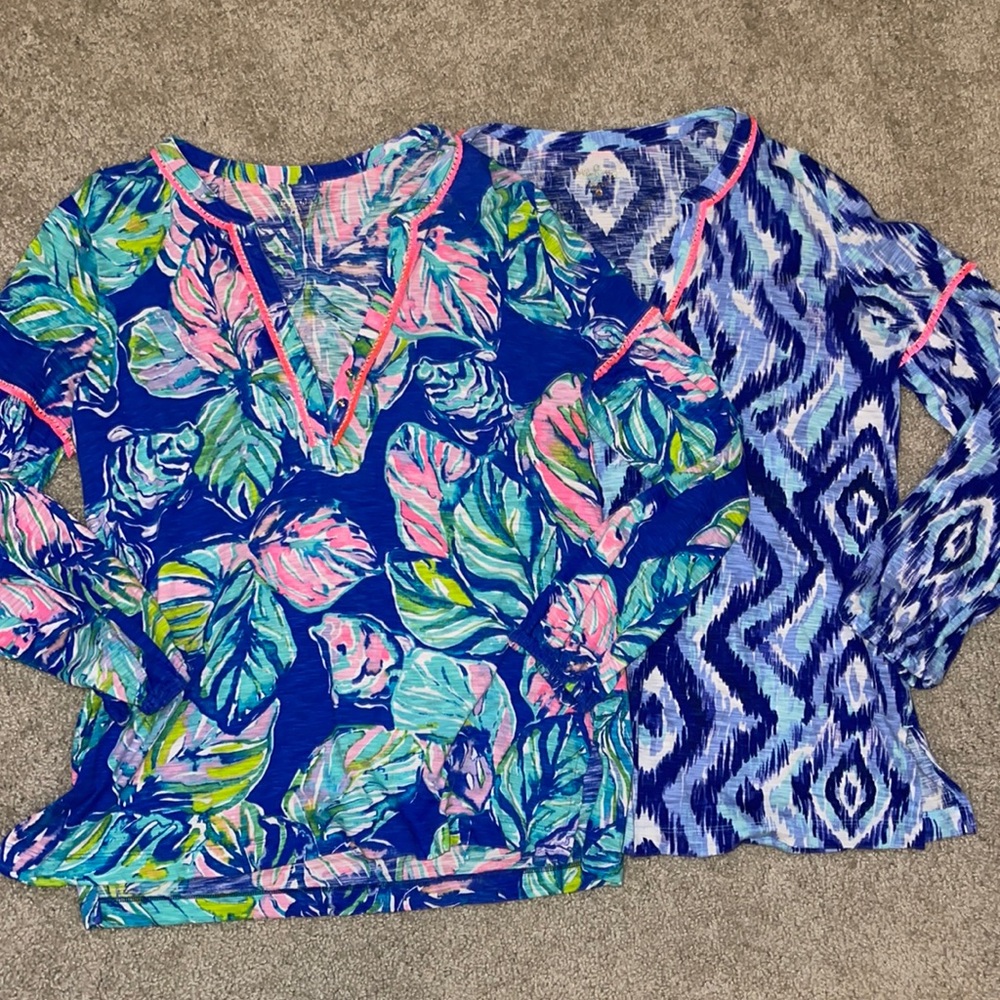 Lilly Pulitzer Tops, Shirts Size M Medium. Set of 2